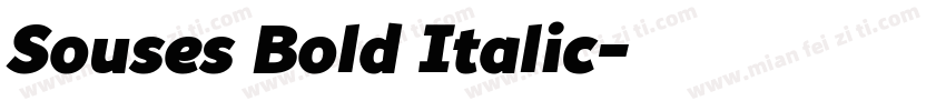 Souses Bold Italic字体转换